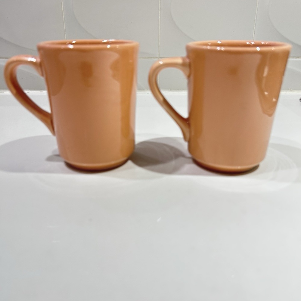 Homer Laughlin HLC Fiesta Apricot Peach Denver Mug 8 oz. Retired *EACH*